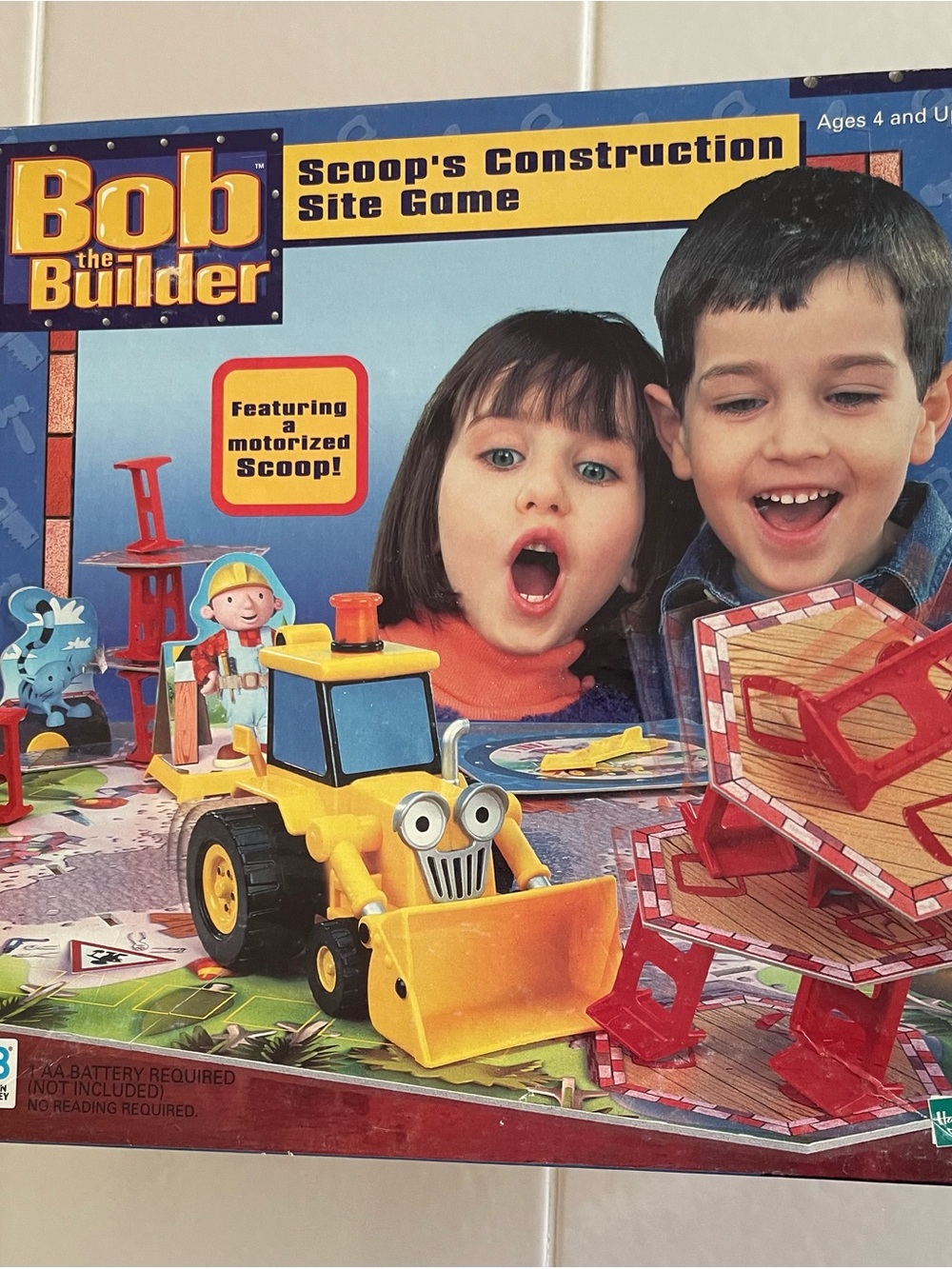 Scoop's Construction Site Game - Yellow Scoop Vehicle Used but still good